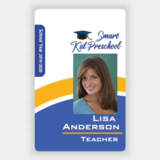 Teacher ID Vertical Great Selection Of School ID Cards Templates EasyIDcard