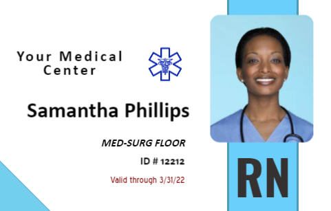 Nurse ID Cards, Make Custom Nurse ID Cards using our ID Card Templates